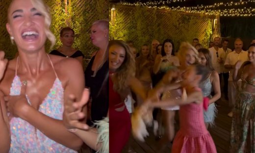 Ιωάννα Τούνη: Η θεαματική στιγμή που διεκδίκησε την ανθοδέσμη νύφης, σε γάμο φίλων της στην Κέρκυρα