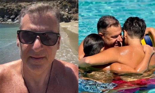 Γιώργος Λιάγκας: Οι βουτιές στους Παξούς με τους γιους του - Το βίντεο που ανέβασε