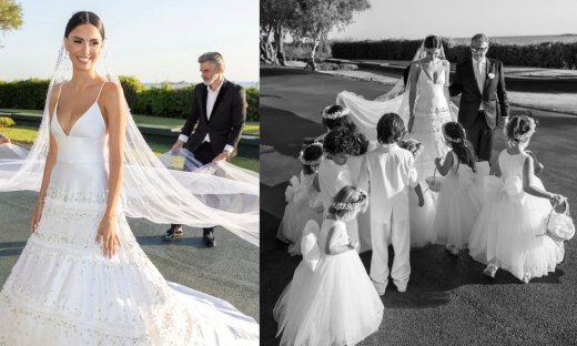 Αλεξάνδρα Νίκα: Τα αδημοσίευτα καρέ από τον γάμο της με τον Αργυρό και το custom νυφικό της