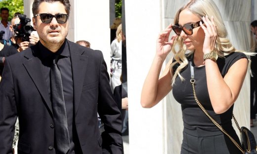 Κηδεία Δημήτρη Κωνσταντάρα: Η Ιωάννα Μαλέσκου στο πλευρό του Λάμπρου