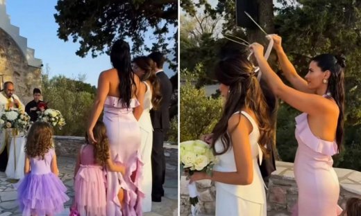 Χριστίνα Μπόμπα: Έγινε κουμπάρα στον γάμο της παιδικής της φίλης – Η εντυπωσιακή εμφάνιση