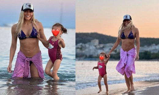 Ιωάννα Μαλέσκου: Μαμά & κόρη στις πιο τρυφερές στιγμές τους - Οι βουτιές & τα παιχνίδια στη θάλασσα!