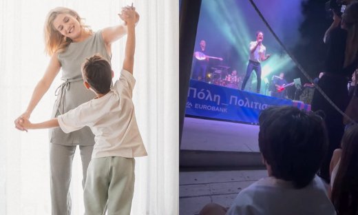 Τζένη Θεωνά: Ο μικρός Αρίωνας καμαρώνει τον πατέρα του, Δήμο Αναστασιάδη, σε live εμφάνιση!