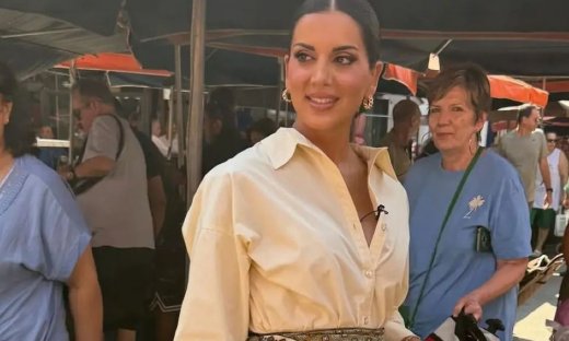 Σταματίνα Τσιμτσιλή: Στη λαϊκή με την ομάδα της για το πρώτο γύρισμα του Happy Day