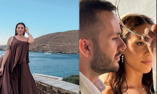 Ευρυδίκη Βαλαβάνη: Oι νέες φώτο με τον Μόργκαν & το γιο τους στον γάμο της αδελφής της στην Κύθνο