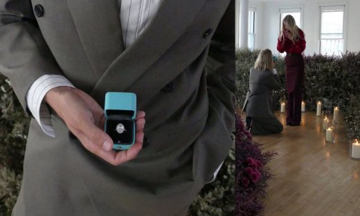 Πρόταση γάμου μετά από 10 χρόνια σχέσης - Το  μονόπετρο υπερπαραγωγή