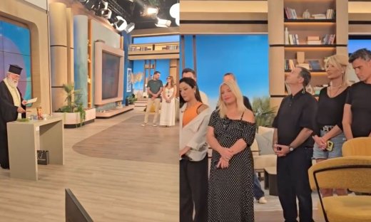 Αγιασμός στο Buongiorno - Η Σκορδά, ο Ουγγαρέζος, ο Μικρούτσικος και το βίντεο από το πλατό