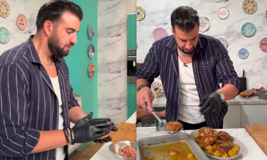 Βαρθαλίτης: Φτιάχνει (χορεύοντας) ζουμερά μπιφτέκια με γλασαρισμένες πατάτες & δίνει τη συνταγή