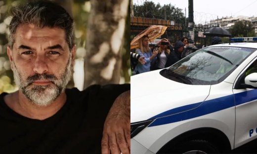 Βασίλης Μπισμπίκης: Καρέ καρέ η άφιξή του στην Ευελπίδων - Με χειροπέδες ο ηθοποιός