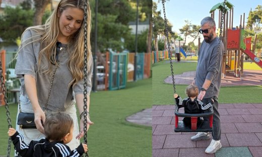 Φωτεινή Πετρογιάννη – Μιχάλης Ρουμπής: Η Κυριακάτικη βόλτα τους στις κούνιες με τον γιο τους