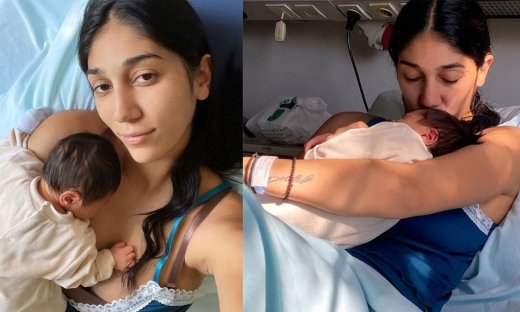 Παρασκευή Κερασιώτη: Πήρε εξιτήριο από το μαιευτήριο με τον νεογέννητο γιο της - Τα νέα τρυφερά καρέ