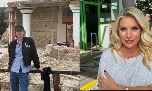 Mικ Τζάγκερ: Οι φωτογραφίες του θρύλου των Rolling Stones από την Κρήτη & το σχόλιο της Μενεγάκη