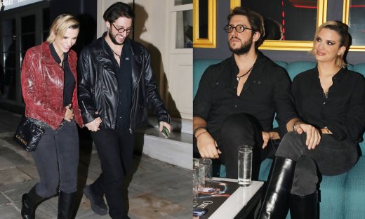 Λαμπερή και ερωτευμένη η Κατερίνα Λιόλιου σε βραδινή έξοδο με τον σύντροφό της, Χάρη Παπατζανή