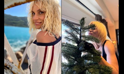 Ζουγανέλη: Το μίνιμαλ σαλόνι της και το πανύψηλο Χριστουγεννιάτικο δέντρο που μπήκε στη θέση του