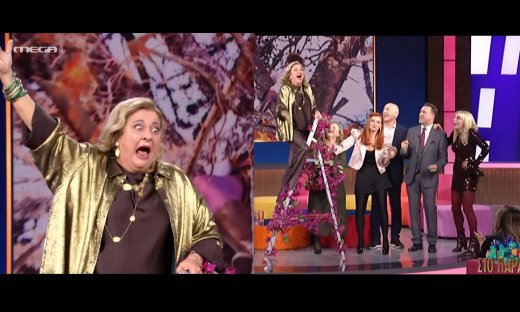 Παρά πέντε: Η Κωνσταντινίδου αναβίωσε την επική σκηνή με τη Ζουμπουλία πάνω στη σκάλα 20 χρόνια μετά