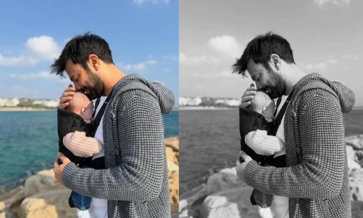 Αντρέας Γεωργίου: Η νέα εξόρμηση στην παραλία αγκαλιά με την 4 μηνών κόρη του