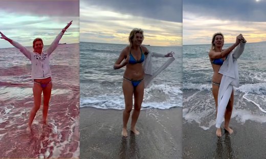 Η Ζέτα Δούκα αποχαιρετά το 2025 με βουτιά στη θάλασσα και... πολύ κρύο!