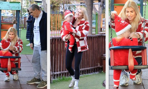 Ευρυδίκη Παπαδοπούλου: Βόλτα στην παιδική χαρά με τον γιο της και τον πατέρα της