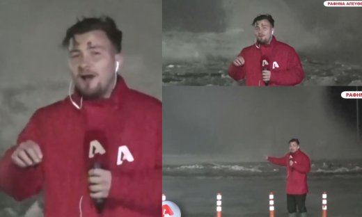 O ρεπόρτερ-θηρίο του Alpha που πάλεψε live με τα κύματα – H viral στιγμή & η σιγή του Σρόιτερ