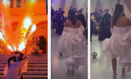 Κατσούλης-Ρουμελιώτη: Το ξέφρενο γαμήλιο πάρτι, το γκολ της νύφης στον γαμπρό και τα δάκρυα του Σάκη