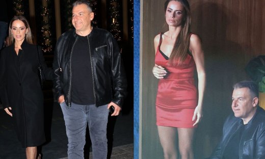 Έβγαλε το παλτό και εμφανίστηκε με σούπερ μίνι! Η βραδινή έξοδος Λιάγκα - Αντωνά στα μπουζούκια