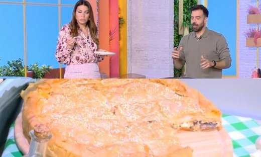 Ξετρελάθηκε η Χατζίδου με τη μανιταρόπιτα του Γιώργου Ρήγα - Δες πώς θα την φτιάξεις