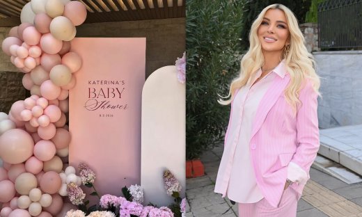 Καινούργιου: Το λαμπερό baby shower για την κόρη της - Ντυμένη στα ροζ & με τον Παναγιώτη δίπλα της