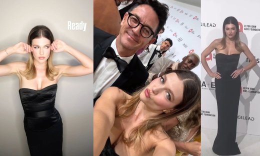 Ανδριολάτου: Μαγνήτισε όλα τα βλέμματα στο λαμπερό Oscar party του Elton John στο Λος Άντζελες