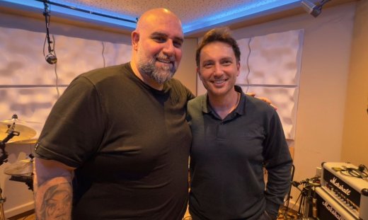 Δημήτρης Κανέλλος: Στο στούντιο ηχογράφησης με τον Λευτέρη Κιντάτο