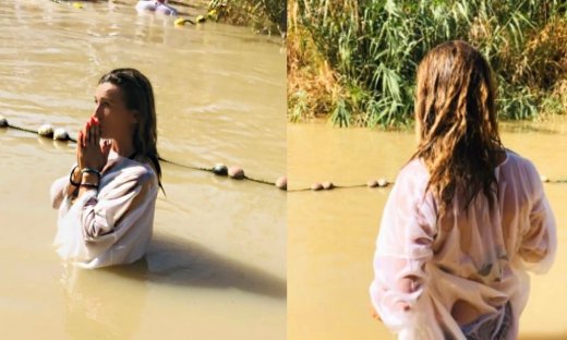 Πηγή Δεβετζή: Οι φωτογραφίες από τη βάφτισή της στον Ιορδάνη Ποταμό