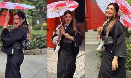 Στην Ιαπωνία η Αποστολία Ζώη – Πόζες με κιμονό και άρωμα… Ανατολής στο Τόκιο