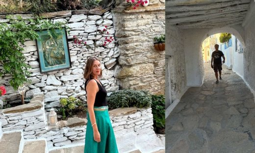 Νίκος Ψαρράς – Έλενα Καρακούλη: Οικογενειακές διακοπές στην Τήνο με τον γιο τους