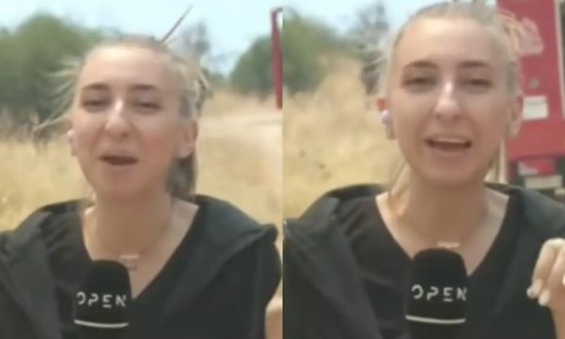 «Εκτός τόπου και χρόνου»! Οργή με ρεπόρτερ του Open: Το γέλιο σε ζωντανή μετάδοση από τις φωτιές