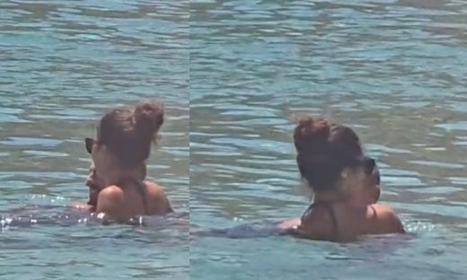 Ερωτικά παιχνίδια στη θάλασσα! Η εγκυμονούσα μαγνήτισε τα βλέμματα στη Μύκονο