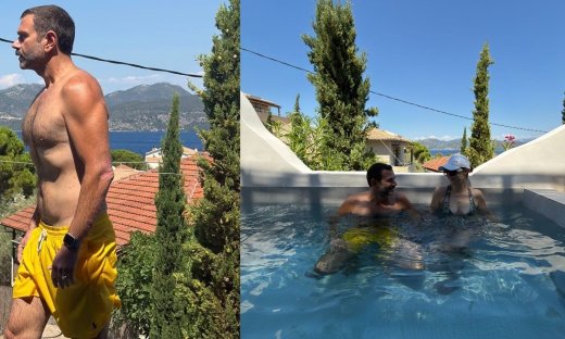 «Θέλω να σου κρατάω το χέρι»... και στην πισίνα! Οι ξέγνοιαστες στιγμές Ιορδανίδη-Ματίκα στη Λευκάδα