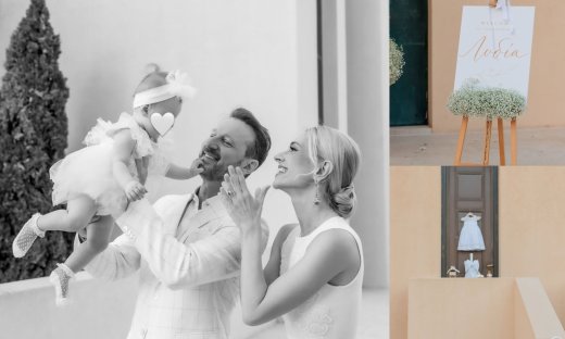 Καραφώτης-Μάνου: Οι αδημοσίευτες φωτογραφίες από τη βάφτιση της κόρης τους, Λυδίας