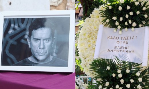 Πλήθος κόσμου, στεφάνια και δάκρυα για τον Γιώργο Μαζωνάκη στη Νίκαια-Συντετριμμένη η Βάσω Μαζωνάκη