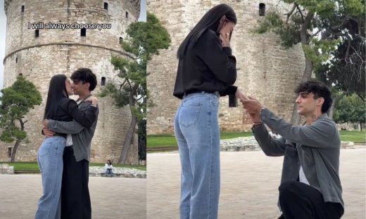 Νίκος Μπάρκουλης: Η πρόταση γάμου κάτω από τον Λευκό Πύργο που έγινε viral