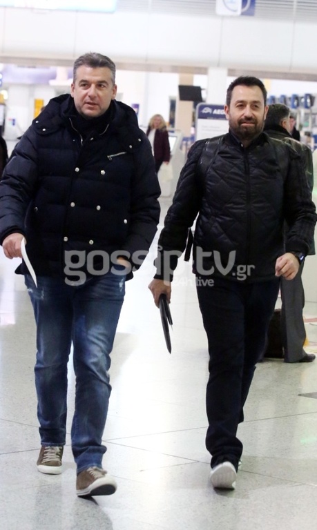 Γιώργος Λιάγκας: Στο αεροδρόμιο με τον Θέμη Γεωργαντά