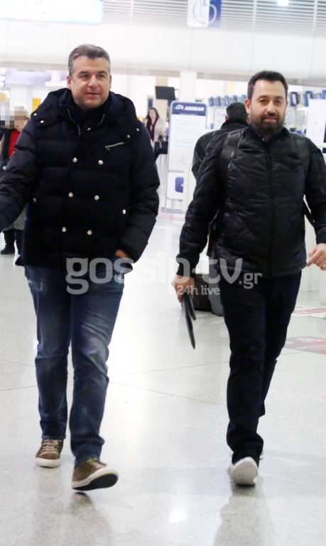 Γιώργος Λιάγκας: Στο αεροδρόμιο με τον Θέμη Γεωργαντά