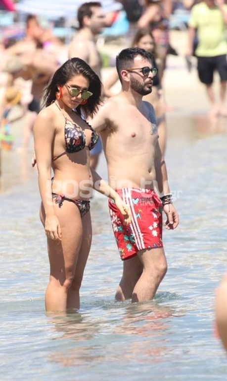 Έλενα Τσαγκρινού-Βασίλης Κουμεντάκος: Τρυφερές στιγμές στο νησί των Ανέμων! (φωτό)