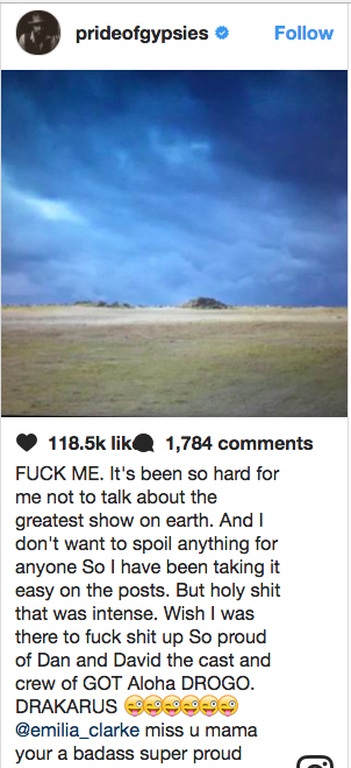 Ο «Khal Drogo» αποθεώνει την… «Daenerys»