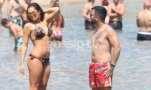 Έλενα Τσαγκρινού-Βασίλης Κουμεντάκος: Τρυφερές στιγμές στο νησί των Ανέμων! (φωτό)