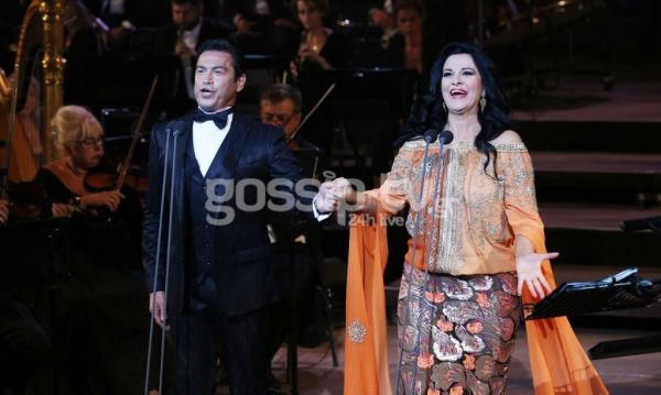 Ο Μάριος Φραγκούλης στο Ηρώδειο με την Angela Gheorghiu