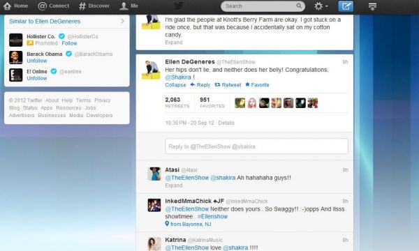 Η Ellen DeGeneres σχολιάζει στο twitter της την εγκυμοσύνη της Shakira!