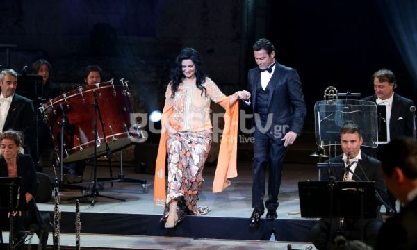 Ο Μάριος Φραγκούλης στο Ηρώδειο με την Angela Gheorghiu