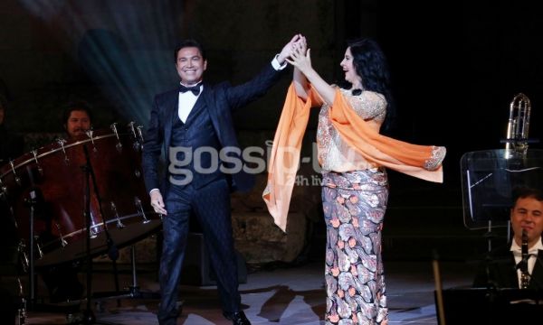 Ο Μάριος Φραγκούλης στο Ηρώδειο με την Angela Gheorghiu