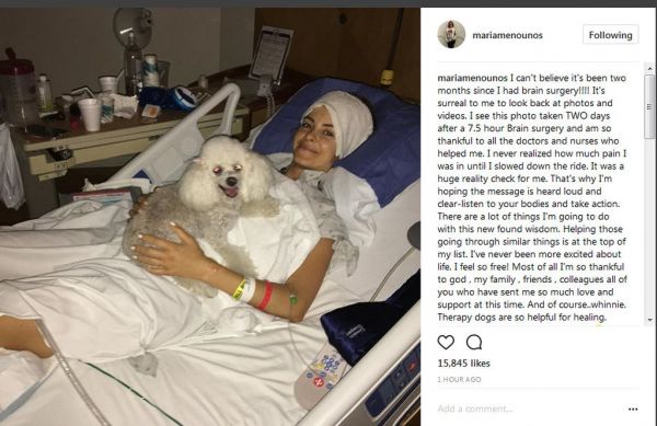 Για πρώτη φορά δείτε την Μαρία Μενούνος στο νοσοκομείο μετά την εγχείρηση στο κεφάλι 