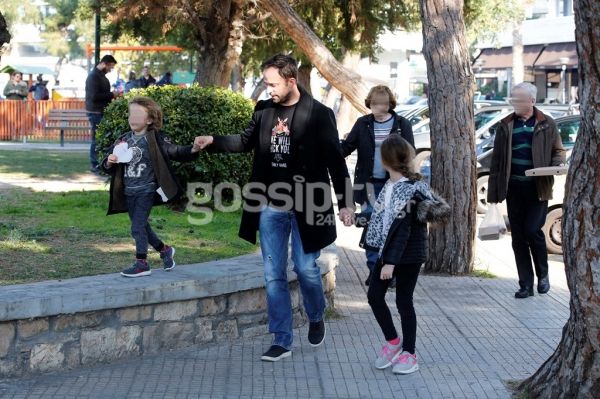 Γιώργος Λιανός: Βόλτα με τα παιδιά του 