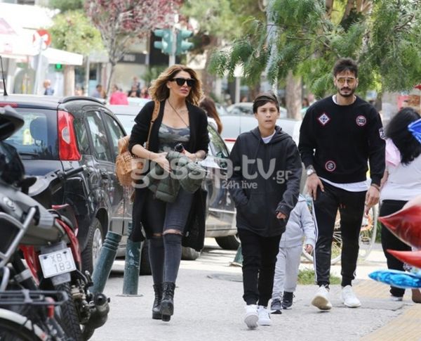 Αγγελική Ηλιάδη-Σάββας Γκέντσογλου: Βόλτα στη λιακάδα με τα παιδιά! 